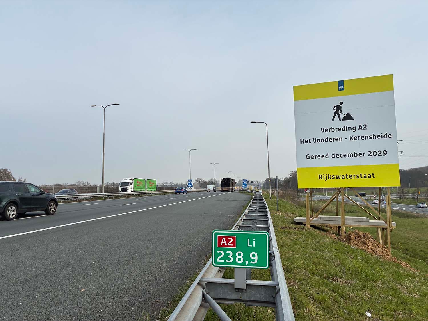 A2 and N294 Road Closures Near Urmond, Netherlands, for Maintenance