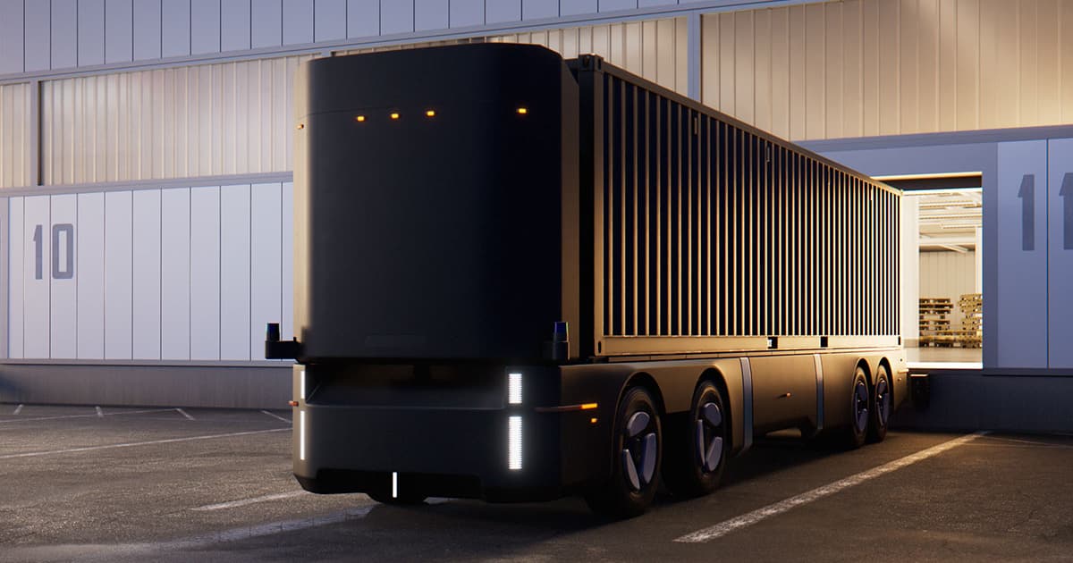 Autonomous Electric Cabless Trucks Offer Lowest Cost for Short-Haul Freight