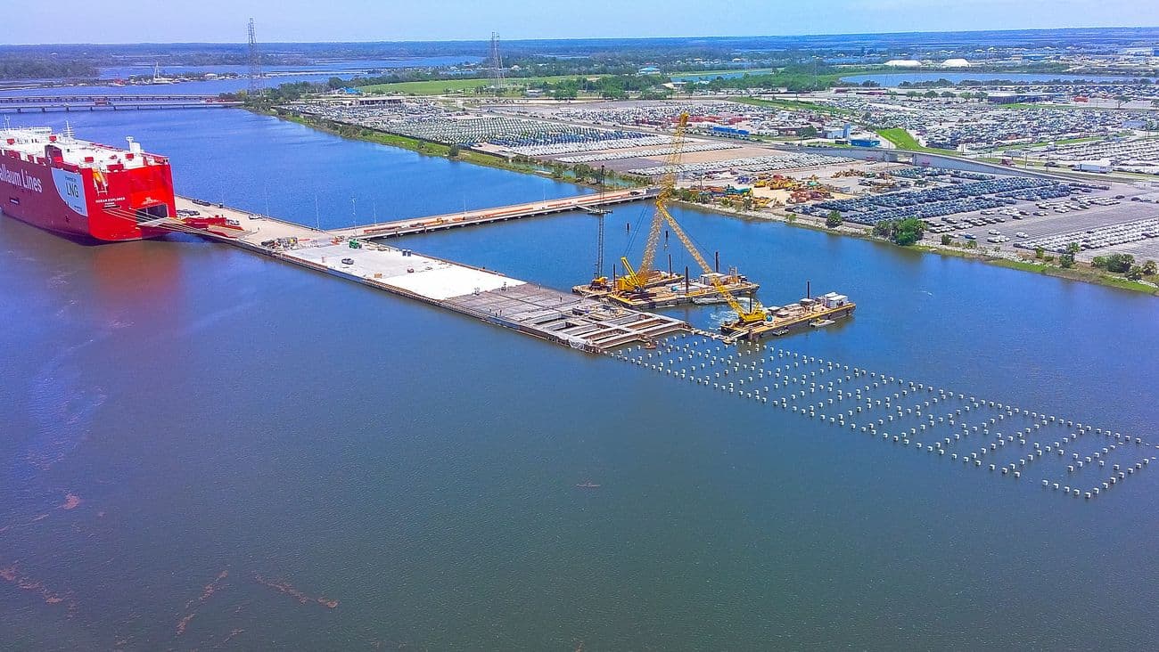 JAXPORT's Blount Island Vehicle Berth Construction Reaches Halfway Mark
