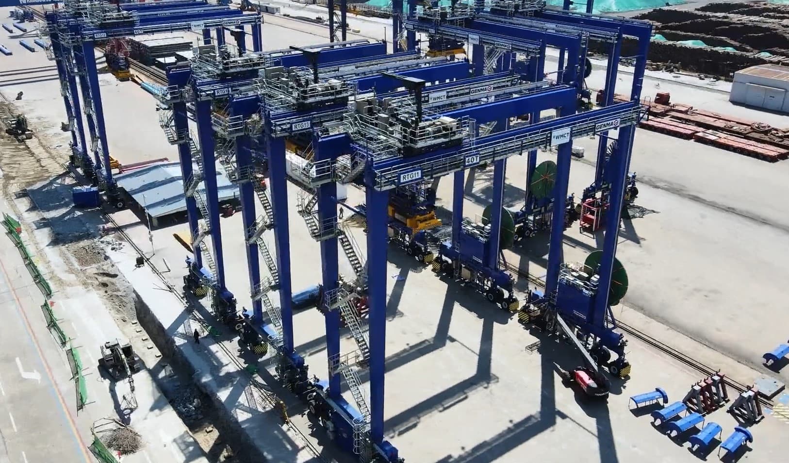 GENMA Delivers Additional eRTG Cranes to Morocco's Nador West Med Terminal