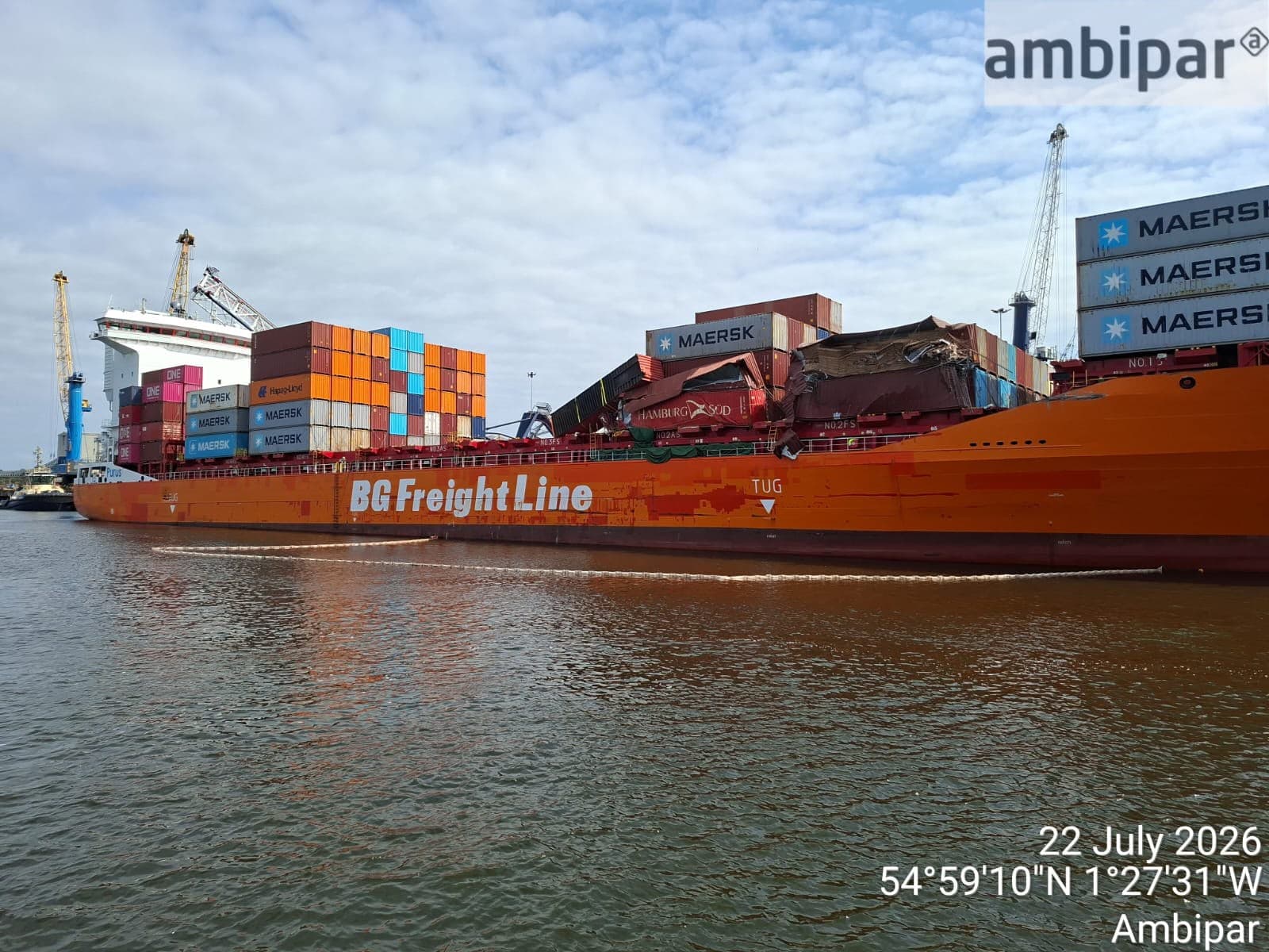 Port of Tyne Prepares to Relocate BG Orange Following Crane Collapse Incident