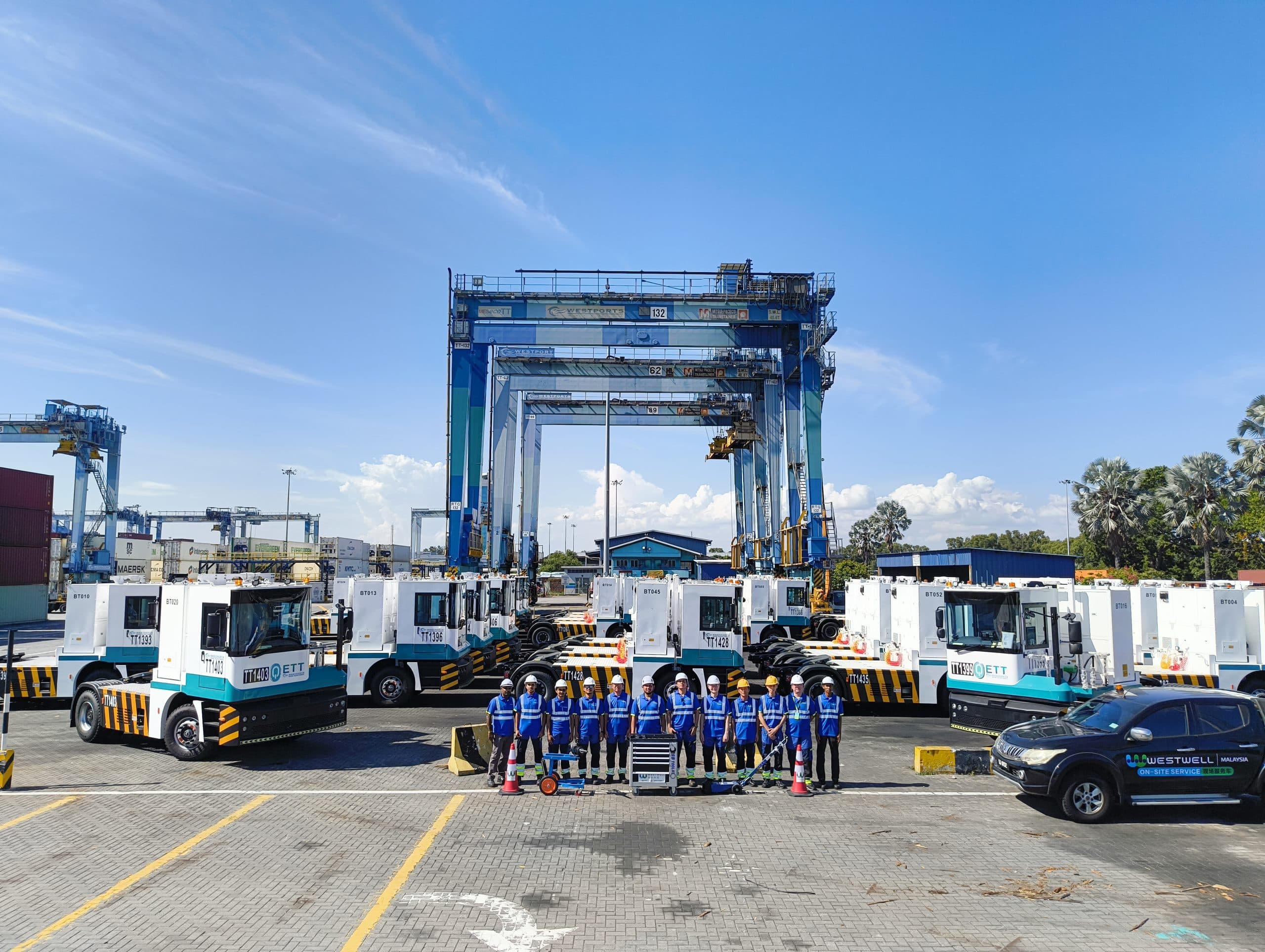Westports Malaysia Receives 60 Electric Terminal Tractors from Westwell