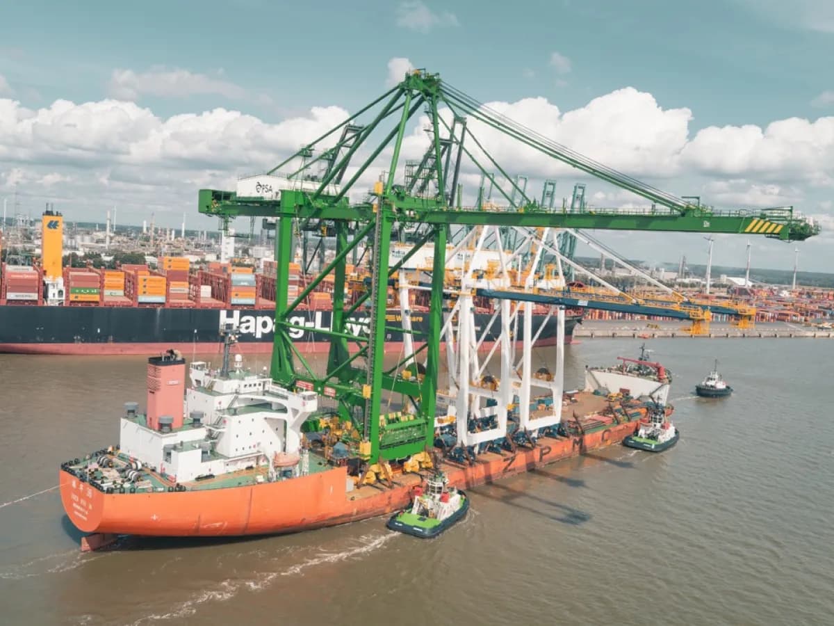 PSA Belgium Expands Noordzee Terminal with New STS Crane for ULCV Handling