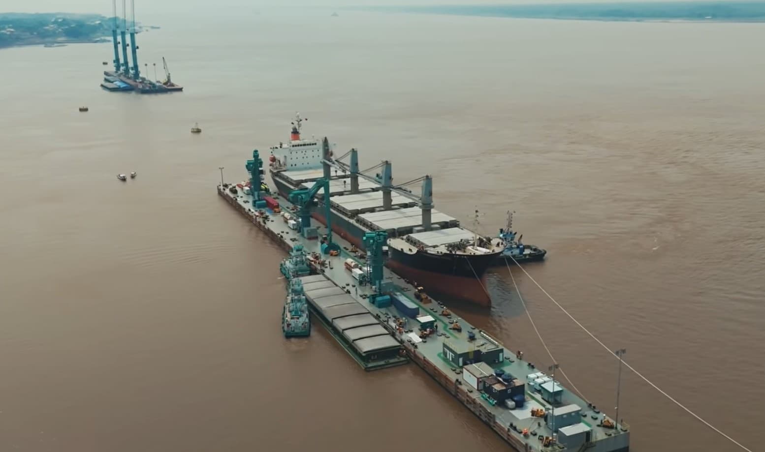 Super Terminais Inaugurates Porto Verde Floating Grain Terminal in Itacoatiara